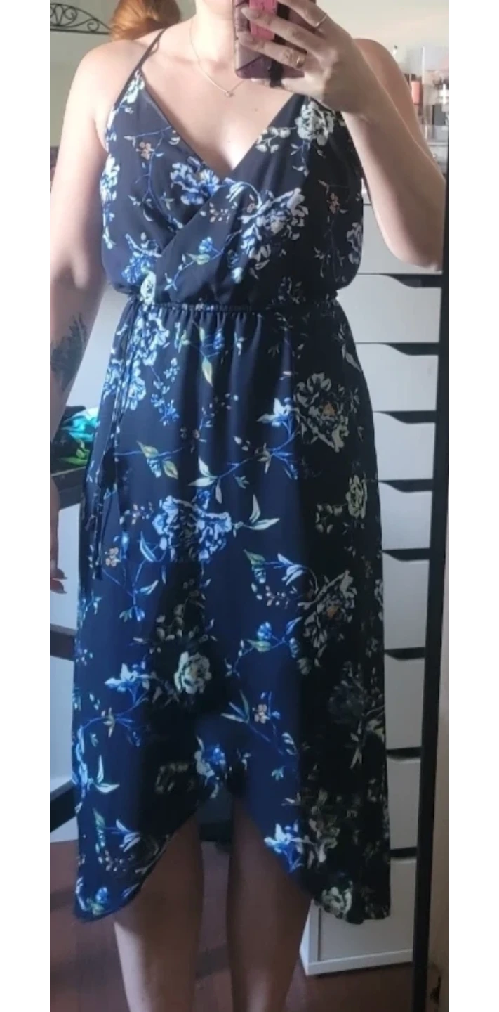 Navy Floral Maxi Dress