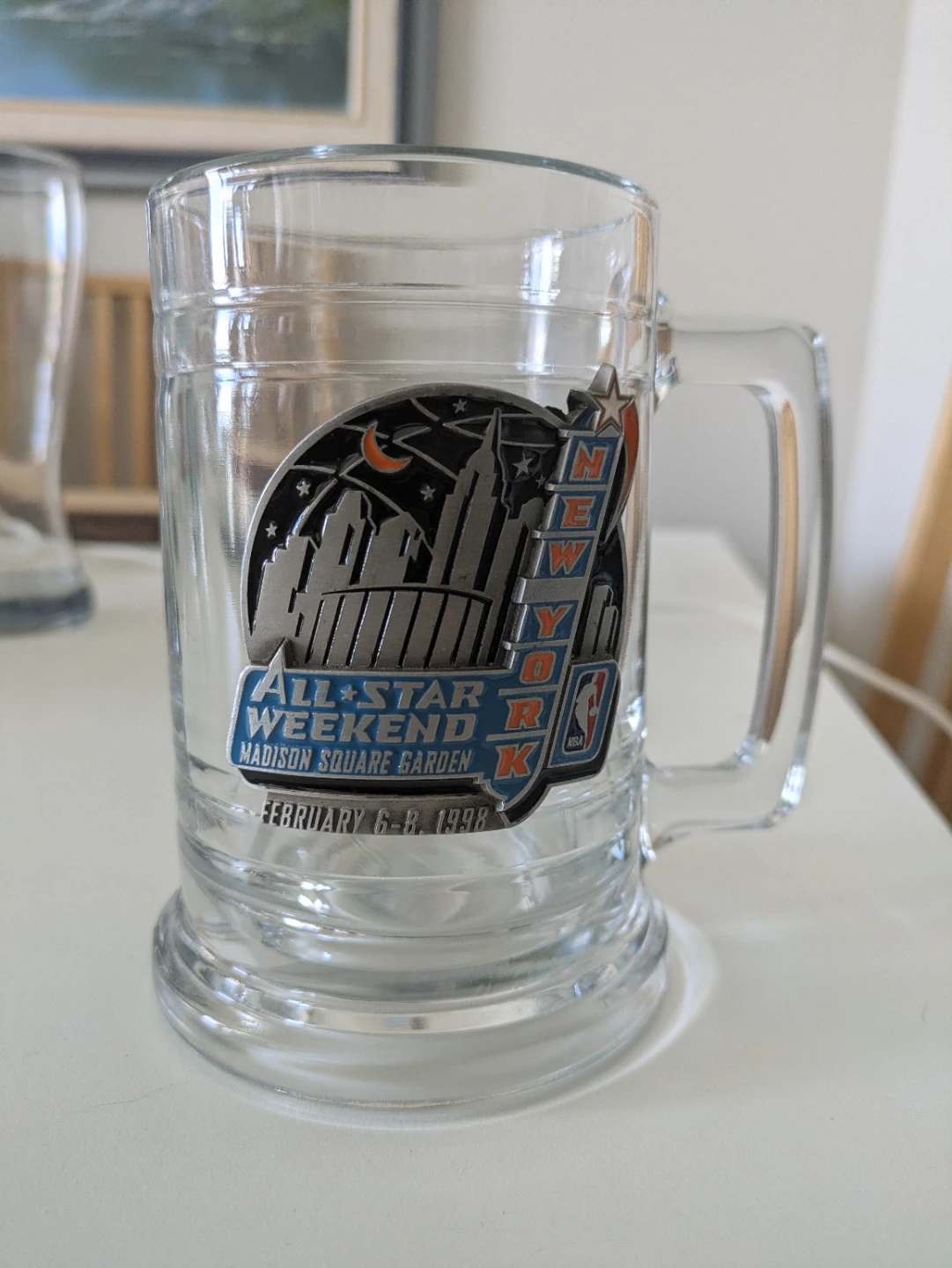 1998 NBA All Star Weekend MSG New York glass beer mug - photo 2