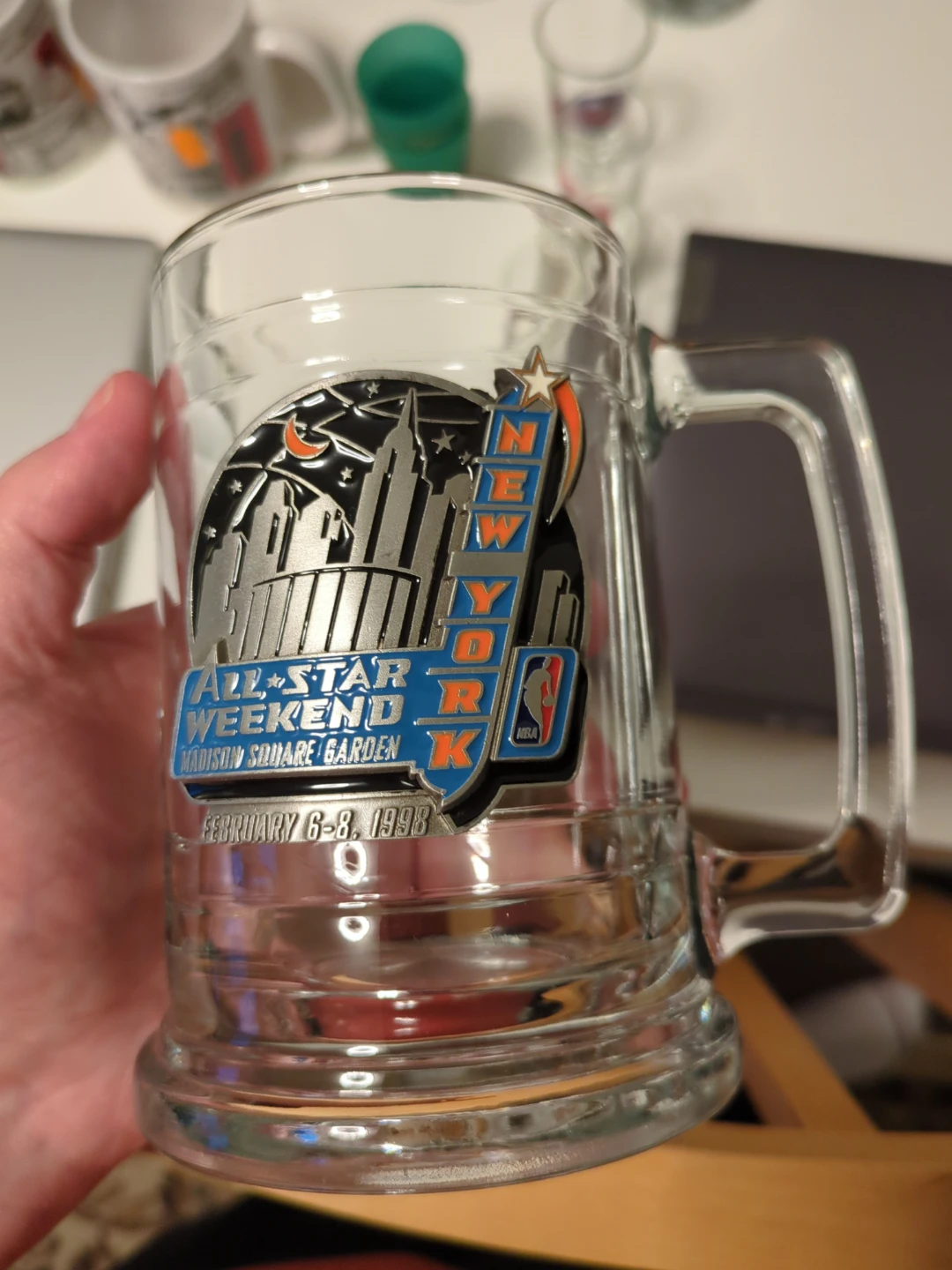 1998 NBA All Star Weekend MSG New York glass beer mug - photo 4