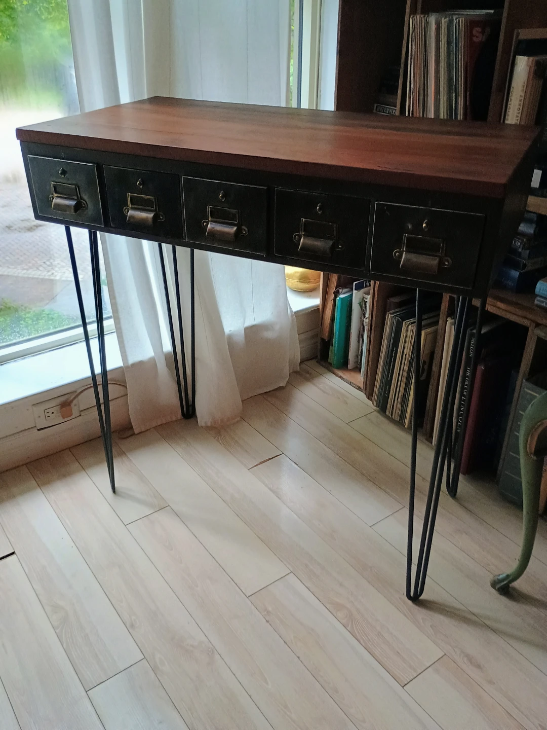Industrial Style console Table with 6 Drawers