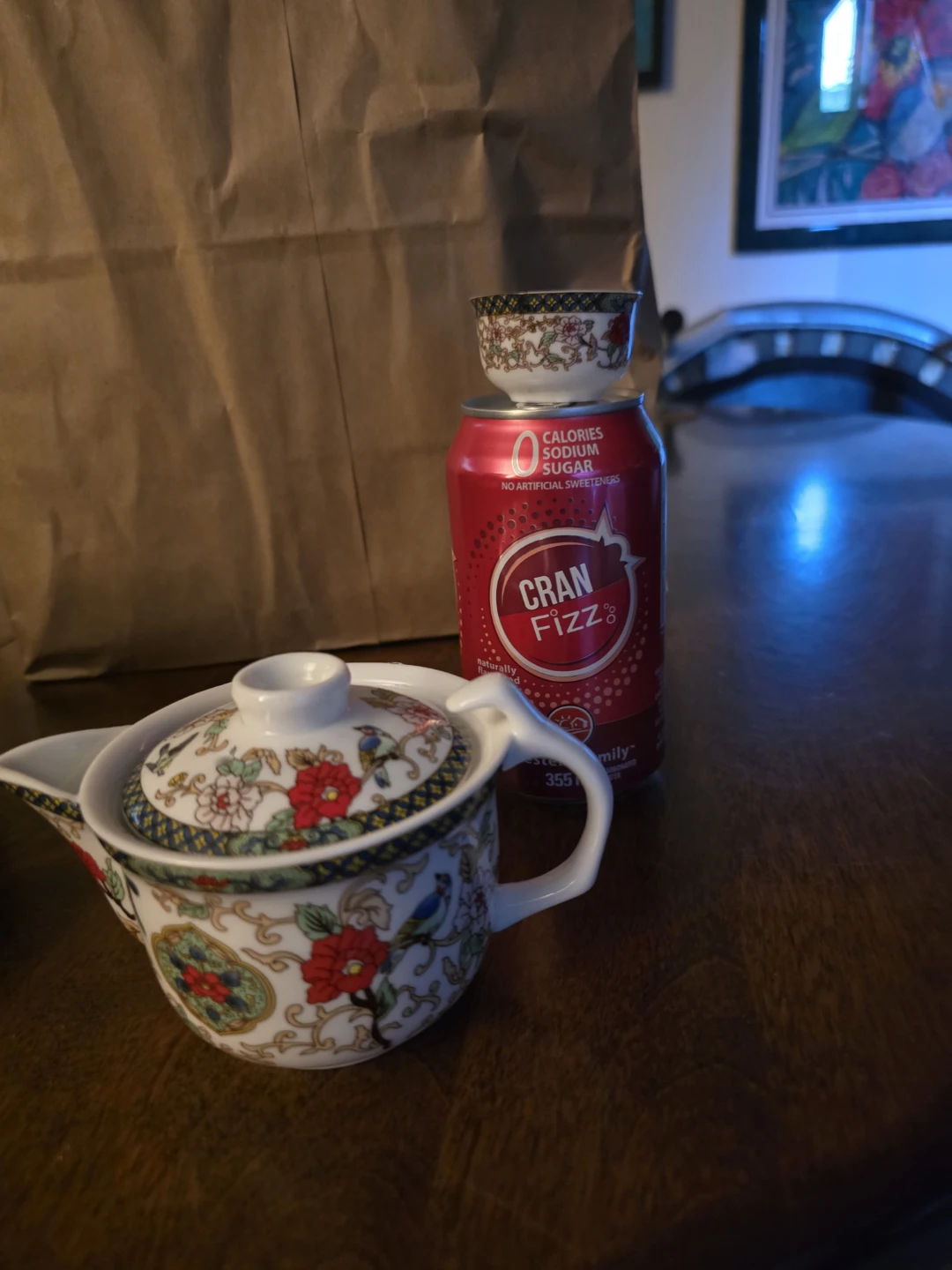 Miniature tea and Cup Set with Floral Design - photo 2