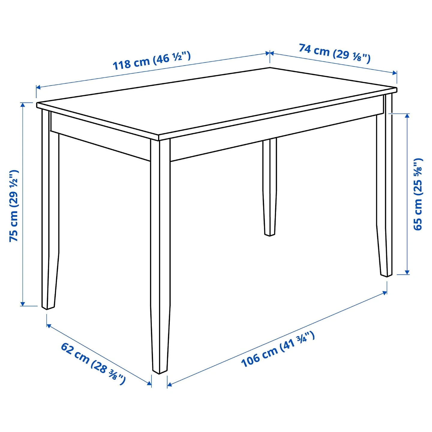 Ikea Lerham Dining Table with 4 chairs - photo 2