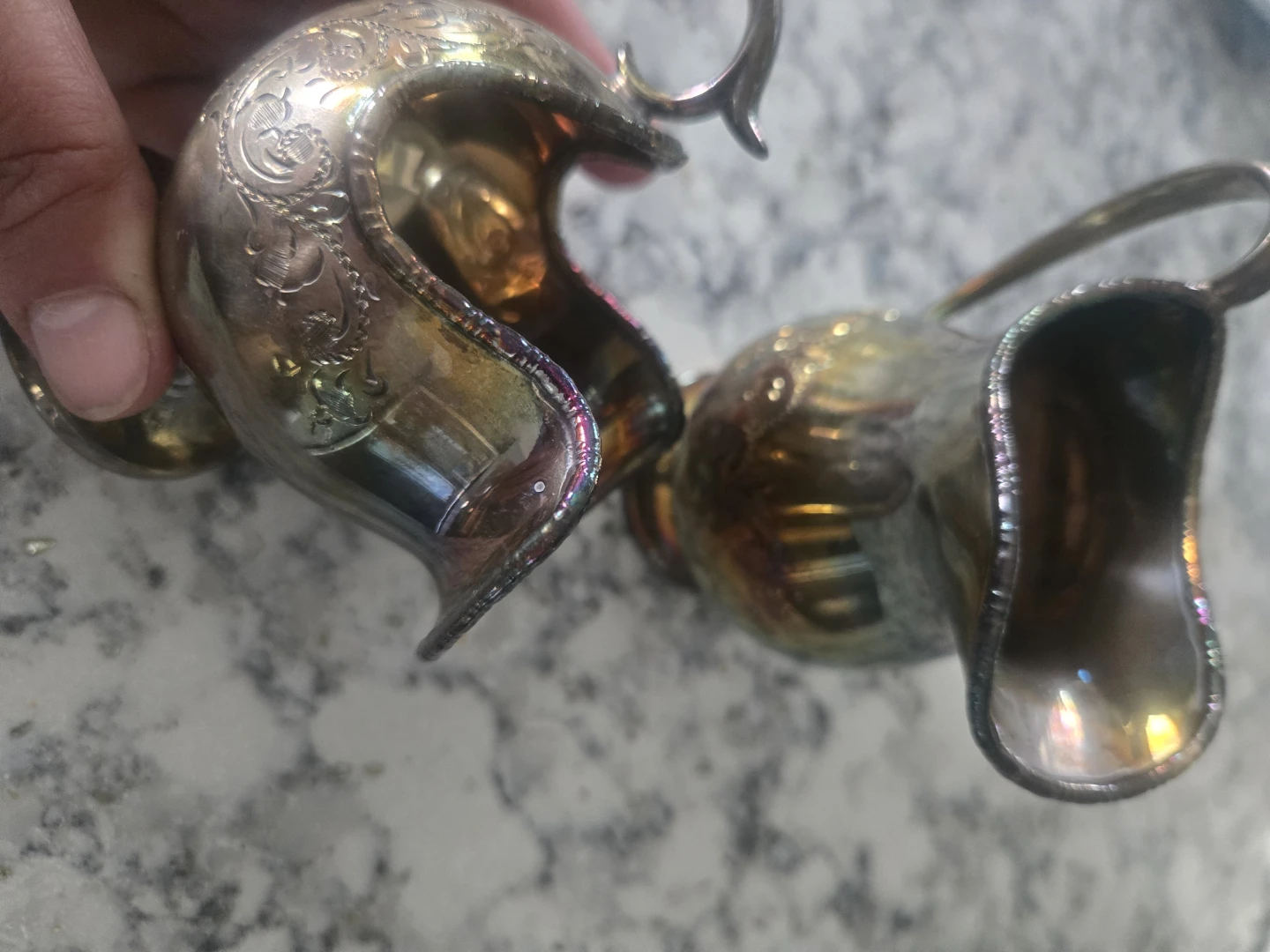 Silver Creamer and Sugar Bowl Set
