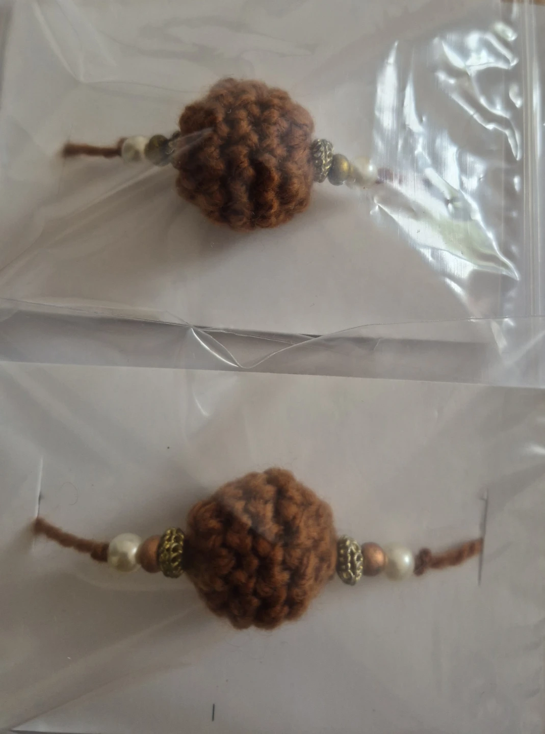 Handmade Crocheted Rakhi with Beads - photo 3