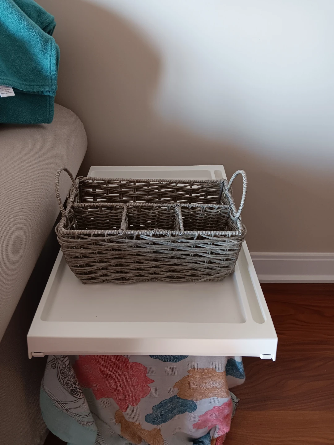 Moving Out sale- Grey Woven Organizer Basket