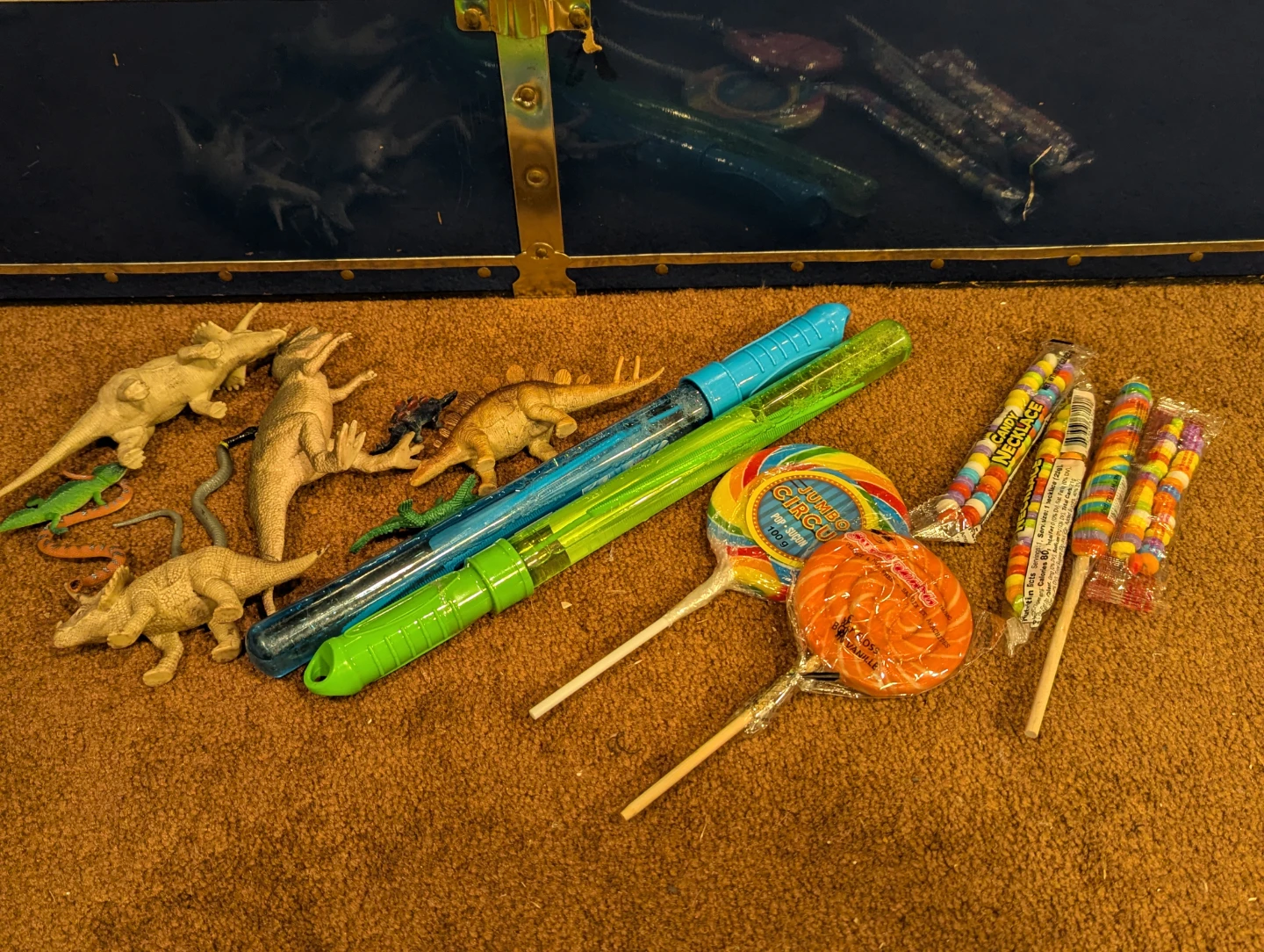 Toy Dinosaurs and Candy Lot