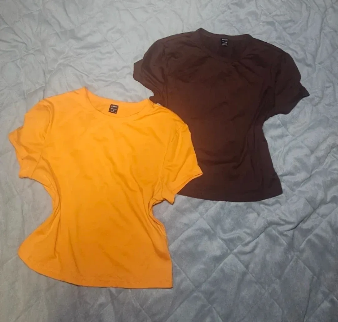 Orange & Brown Crop Top Bundle