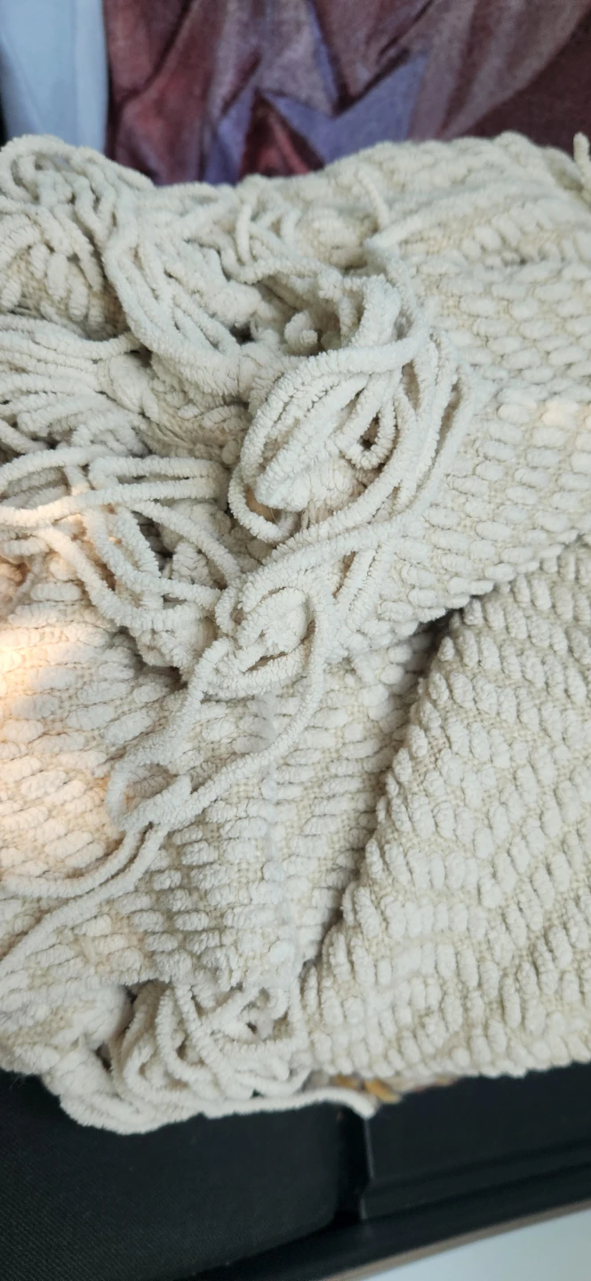 Cream Plush Throw Blanket - photo 2