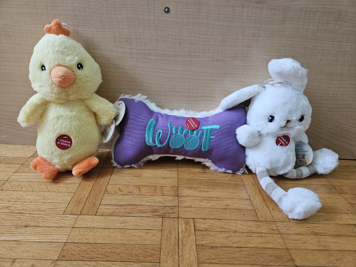 3 Squaky Dog Toys