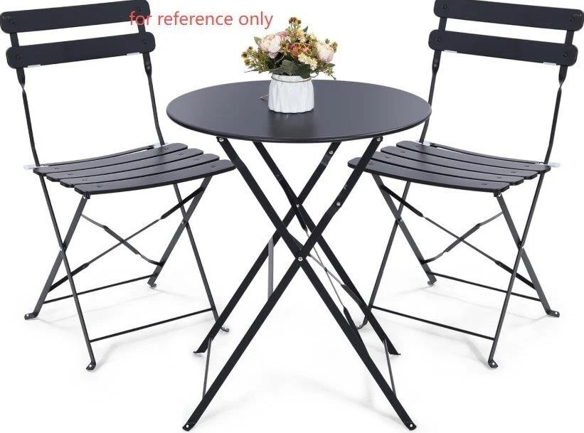 BN<> Foldable Bistro Sets Portable. 2 chairs with table