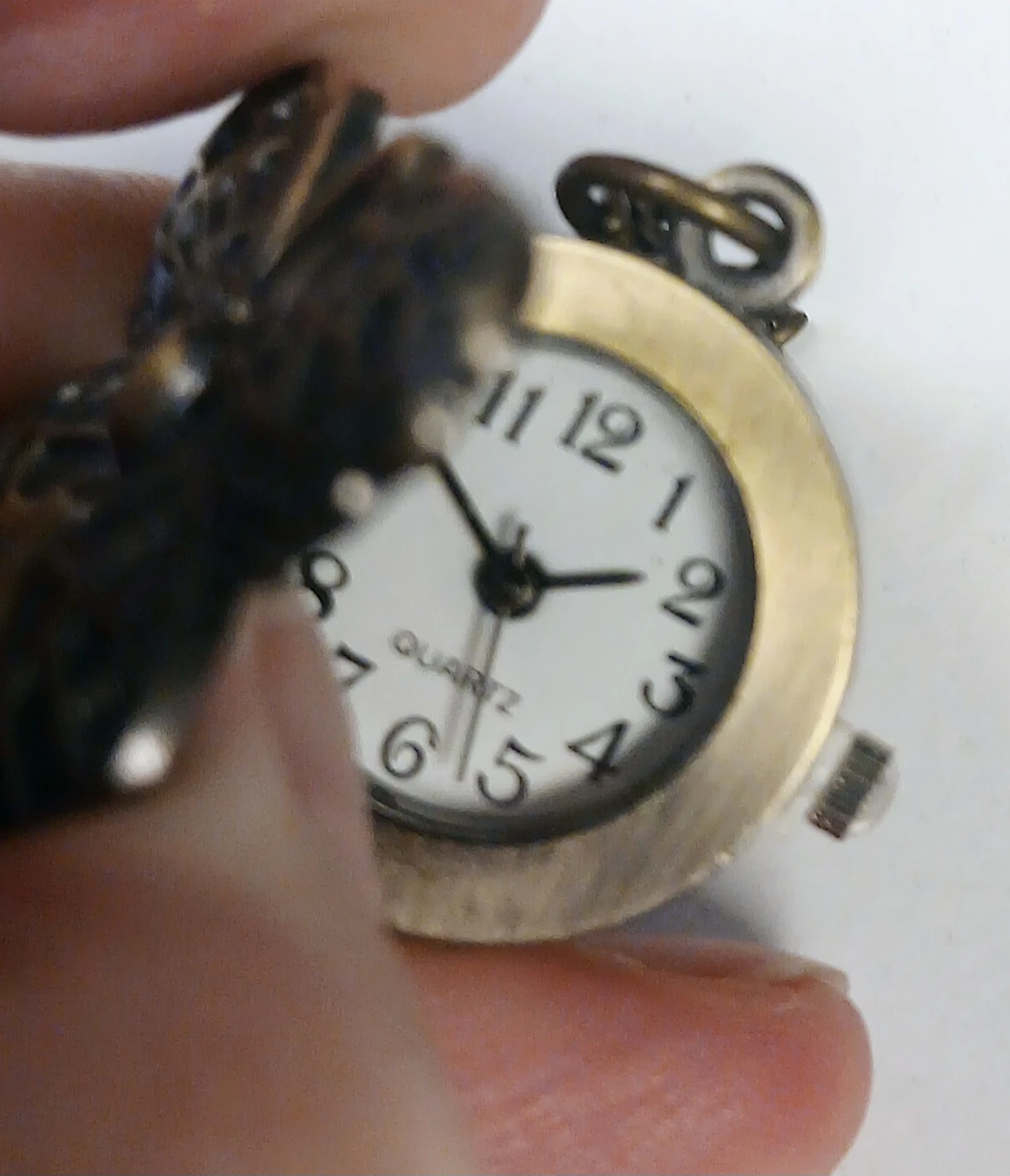 Butterfly Pendant Necklace with Quartz Watch - photo 3