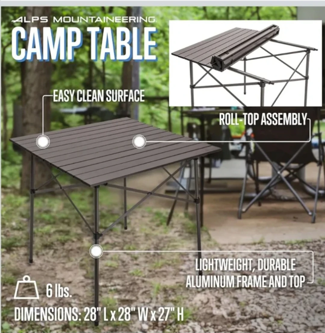 ✨ALPS Mountaineering Roll-Top Camp Table (lightweight & durable)