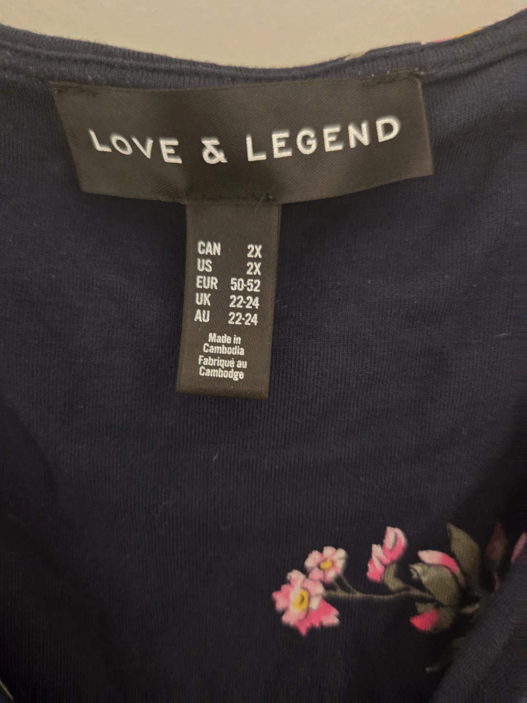 Love & Legend Navy Floral Maxi Dress - Size 2X - photo 2