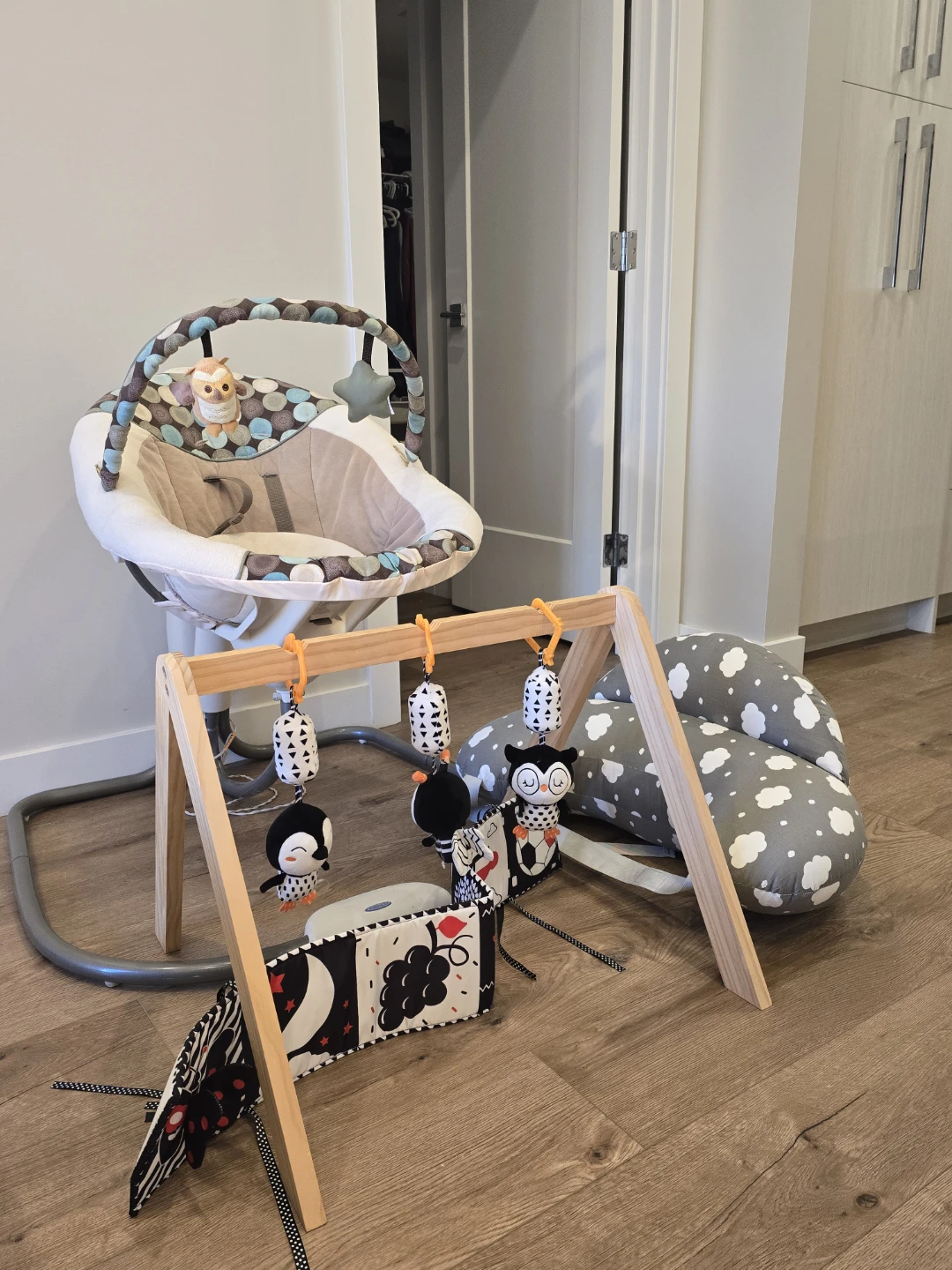 Baby Bouncer & Activity Gym with Plush Toys