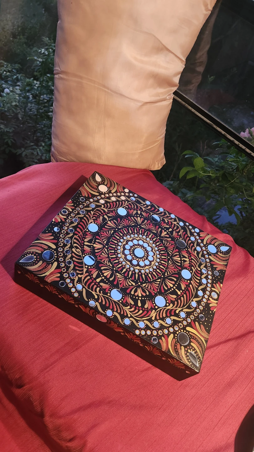 Decorative Mandala Box with Mirrors
