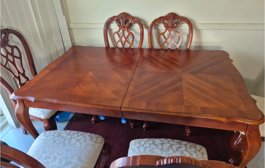 Wooden Dining Table with 8 Chairs - photo 3