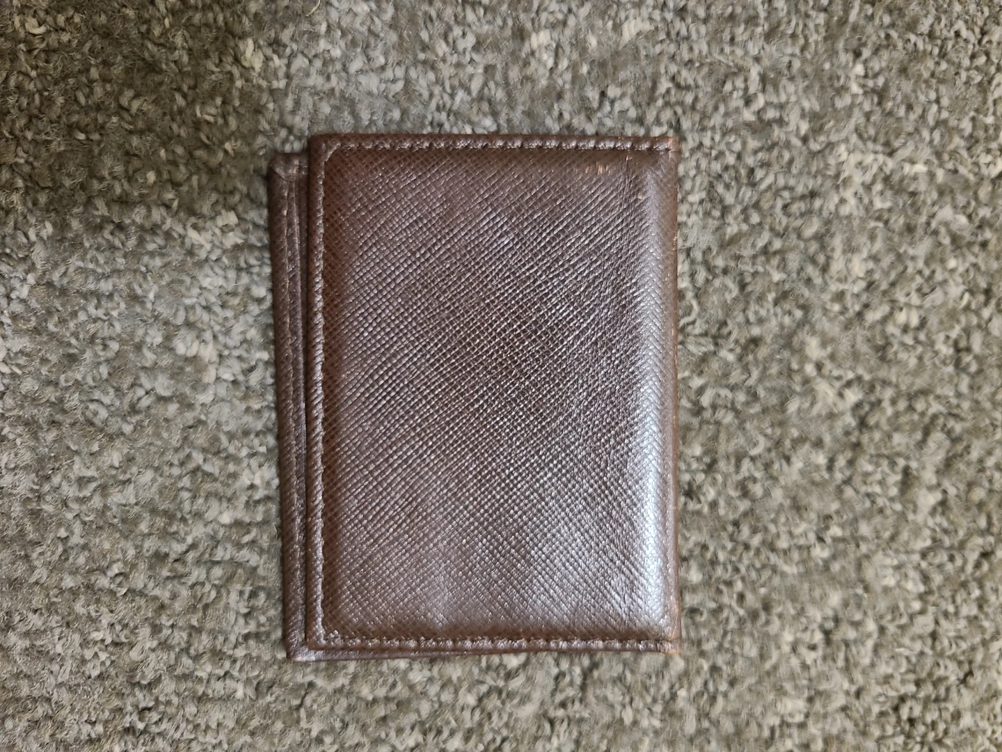 Brown Geniune Leather Bifold Card Holder
