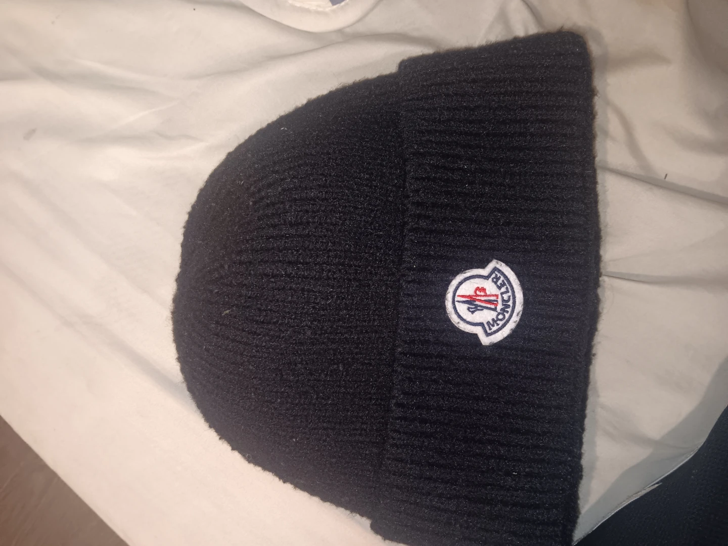 Moncler Black Knit Beanie