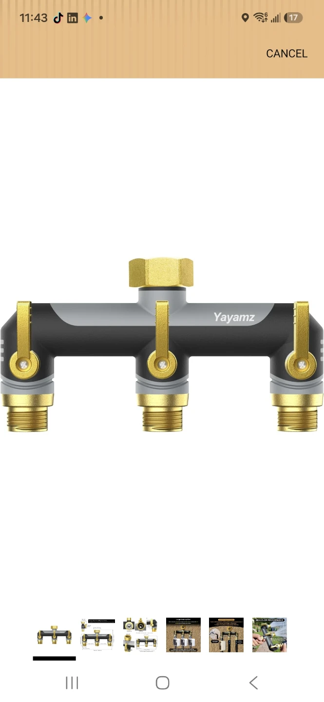Yayamz 3-Way Garden Hose Splitter