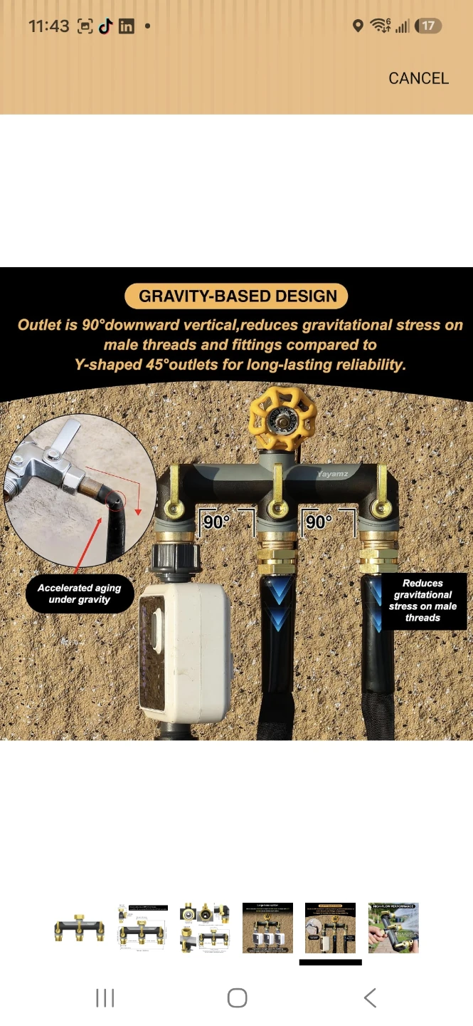 Yayamz 3-Way Garden Hose Splitter - photo 3