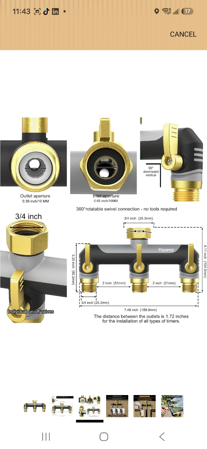 Yayamz 3-Way Garden Hose Splitter - photo 5