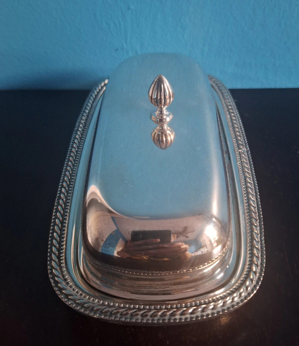 Silver Plated Butter Dish Cavalier Made in England - photo 2