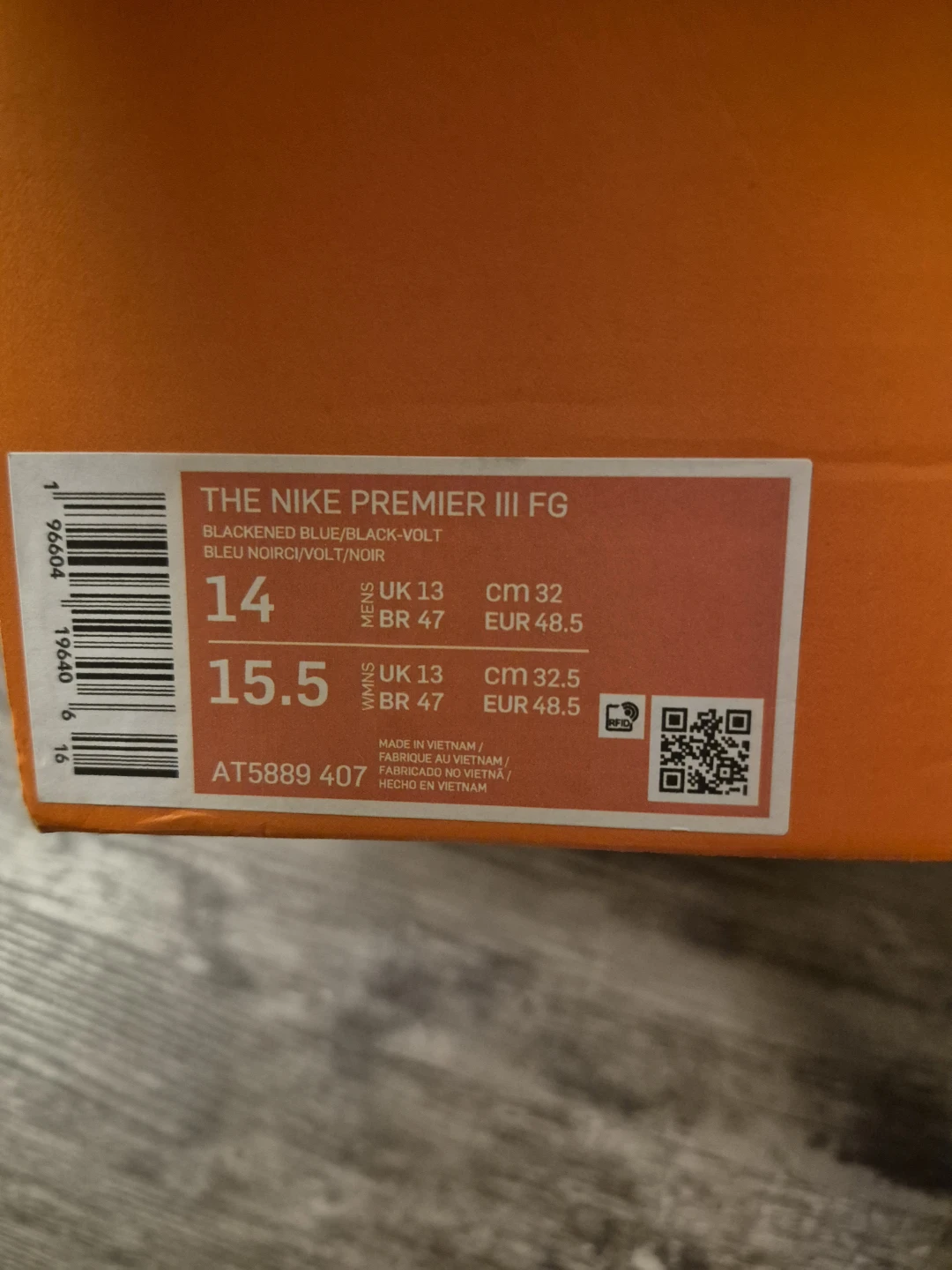 Nike Premier Blackened Blue Cleats  - Size 14 US / 48.5 EUR - photo 4