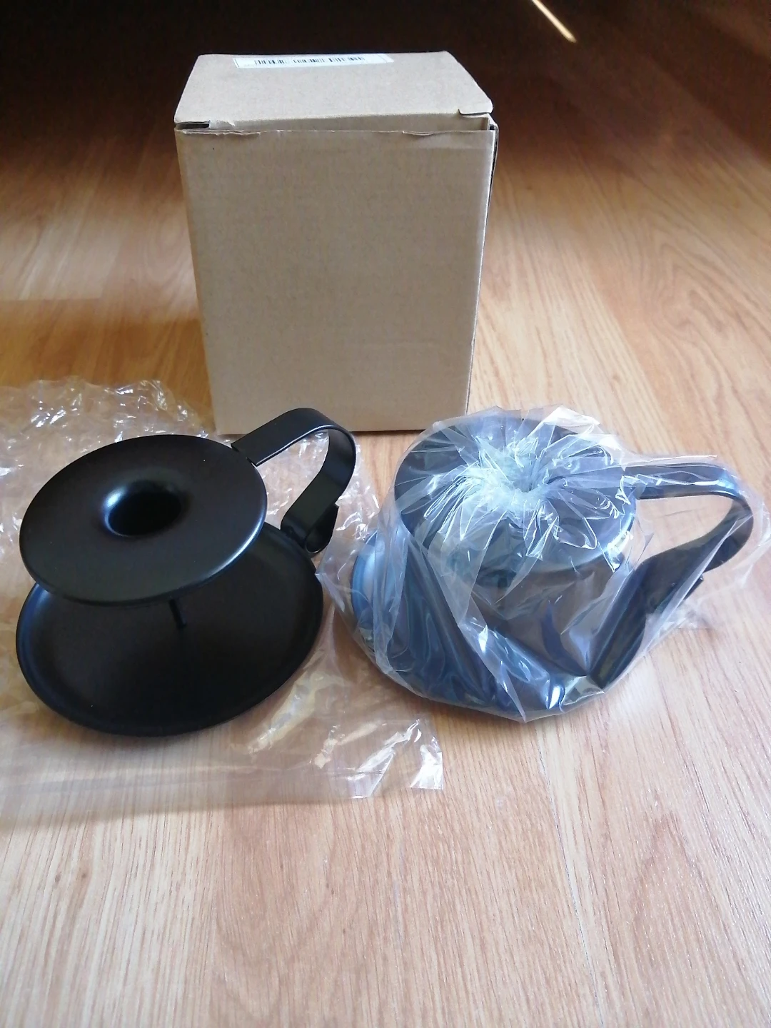 Set of 2 Black Metal Candlestick Holder