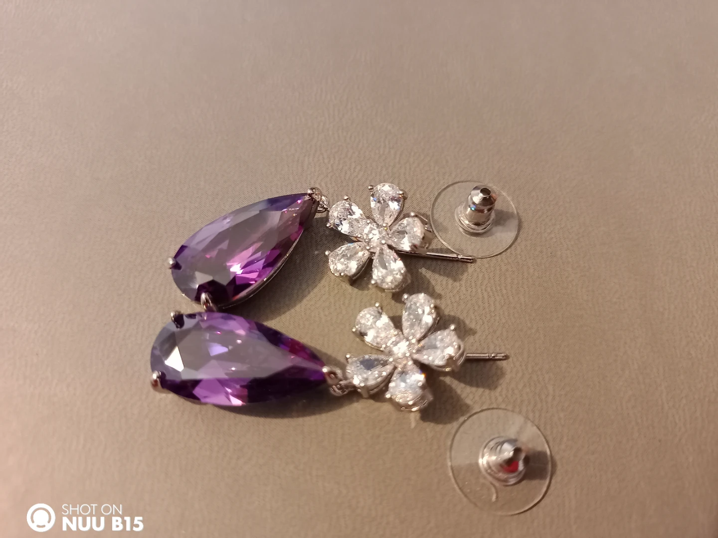 Purple Teardrop Earrings