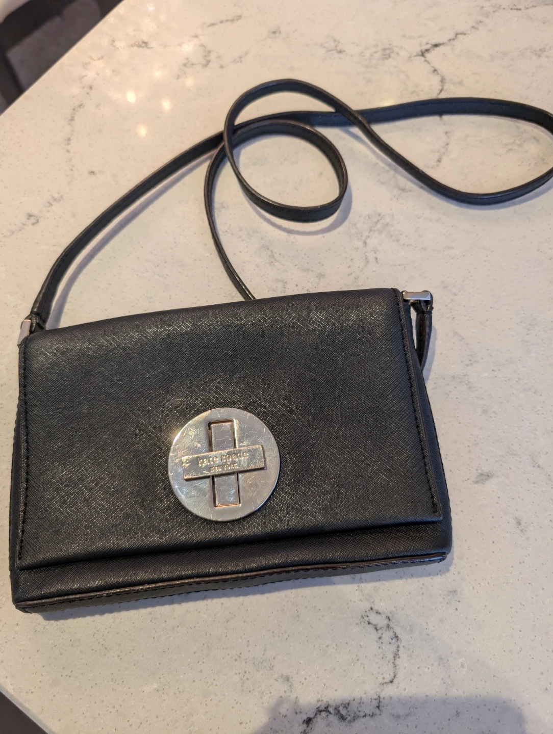 Kate Spade Black Leather Crossbody Bag
