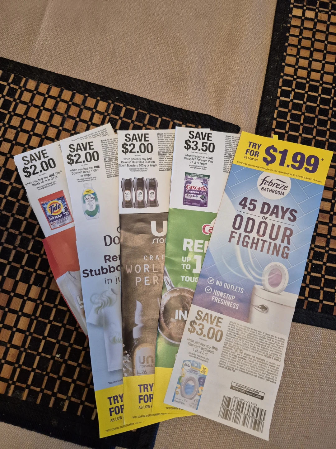 5 Manufacturer coupons