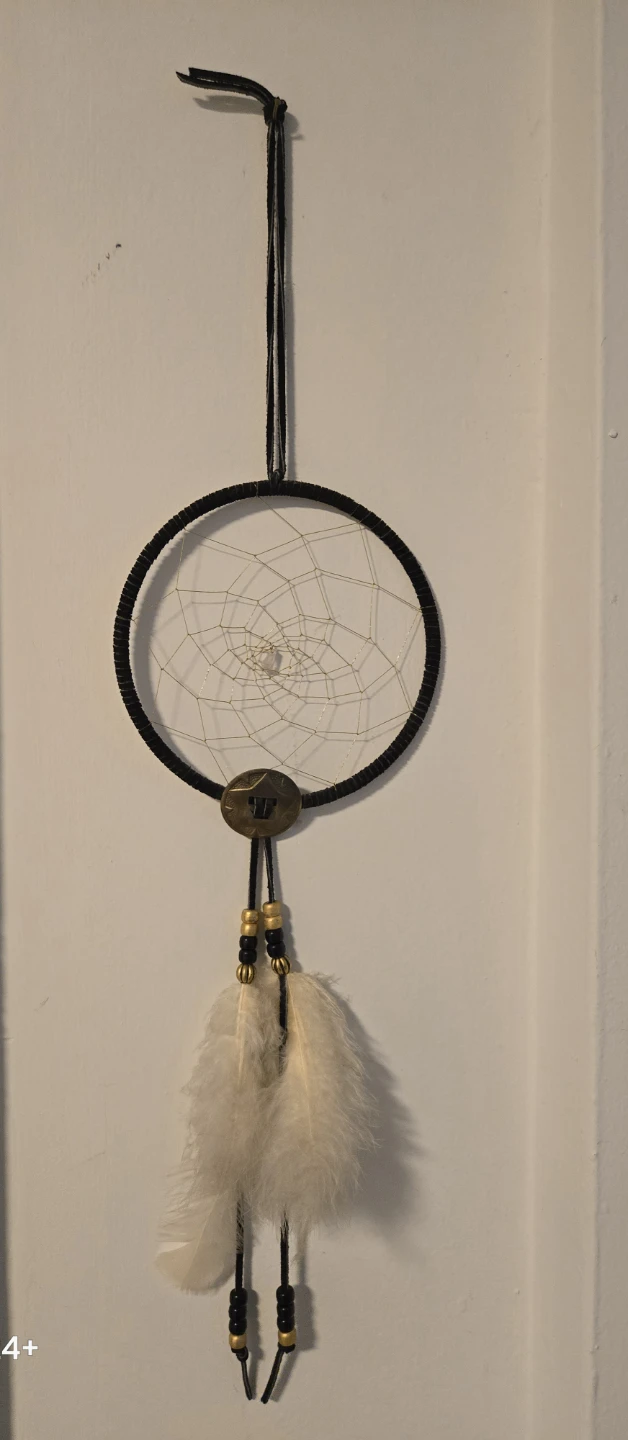 Dream Catcher with Feathers and Coin Ornament - photo 3