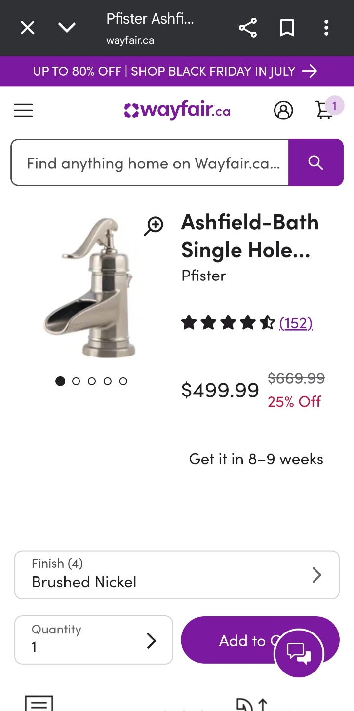 Price Pfister Ashfield Single Hole Waterfall Faucet - photo 5