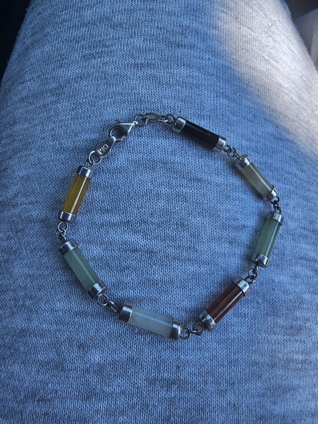 Vintage Jade sterling silver bracelet