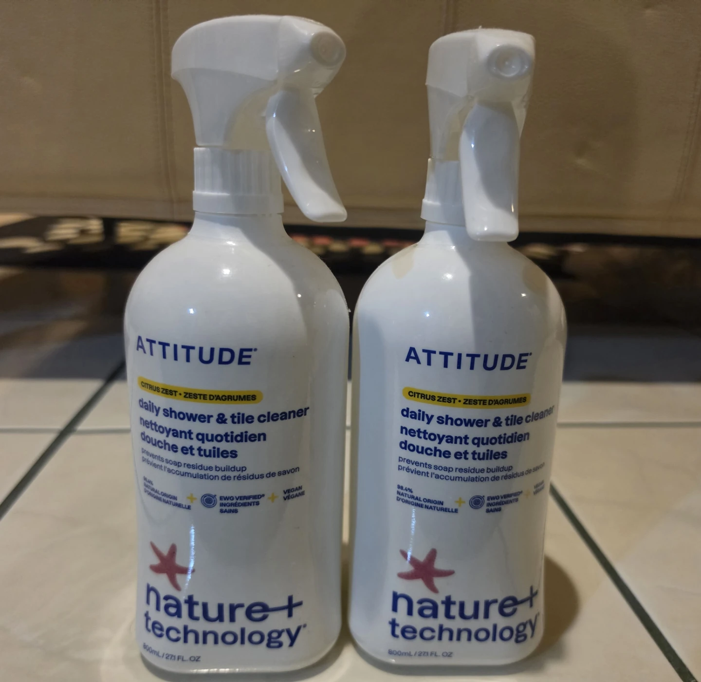 2x ATTITUDE Daily Shower & Tile Cleaner - $5 for both