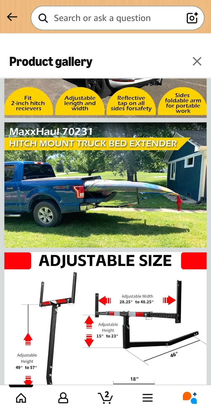 MaxxHaul Hitch Mount Truck Bed Extender - photo 4