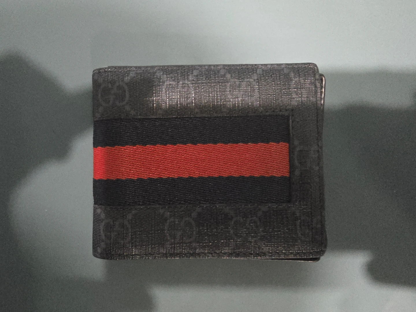 Gucci Bi-fold Wallet with Red and Black Stripe