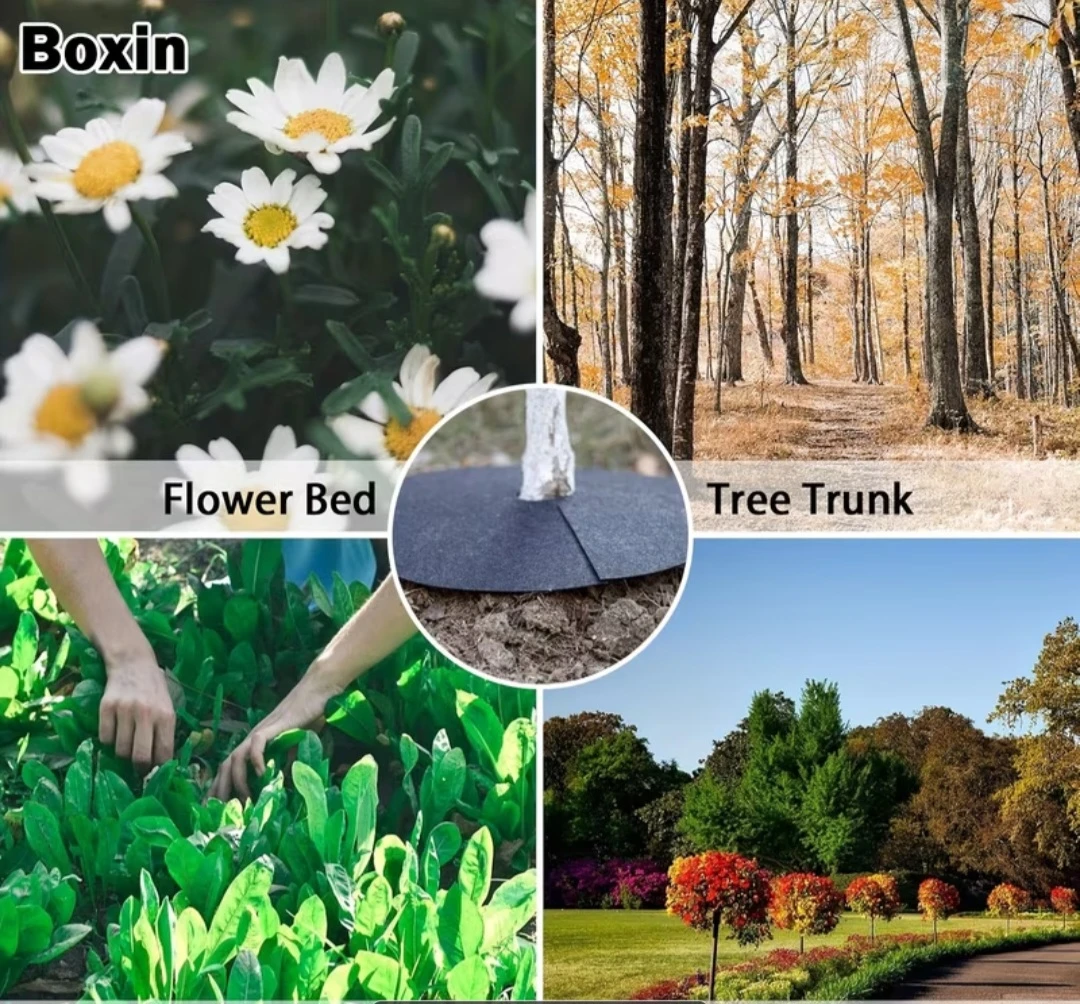 Boxin Tree Trunk Weed Barrier Mats (100 PCS) - photo 3