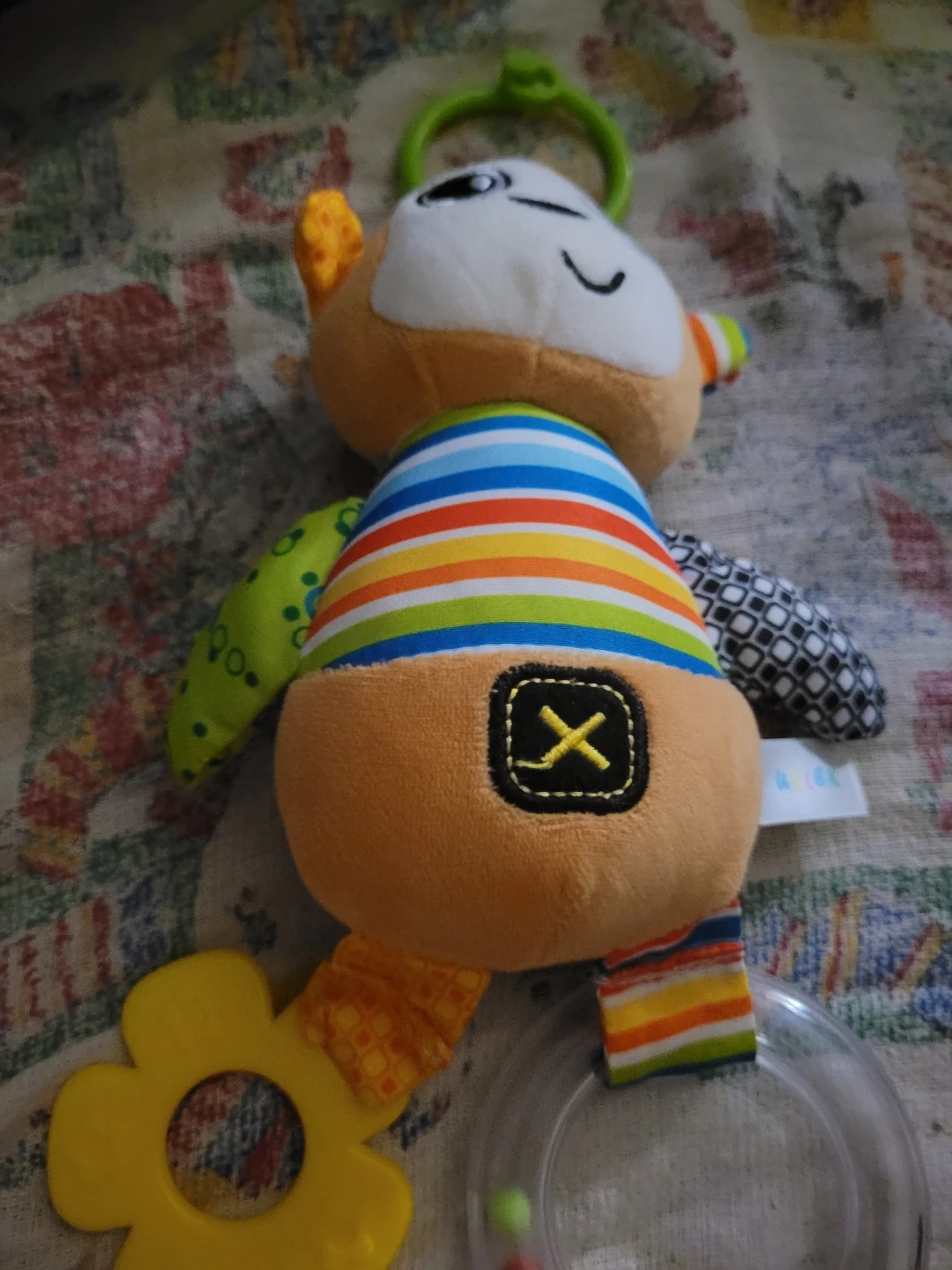 Pomk monkey carseat baby toy