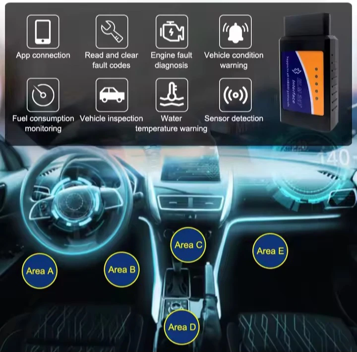 ELM327 Bluetooth OBDII Interface Scanner for iOS and Android - photo 2