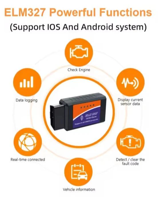 ELM327 Bluetooth OBDII Interface Scanner for iOS and Android - photo 3