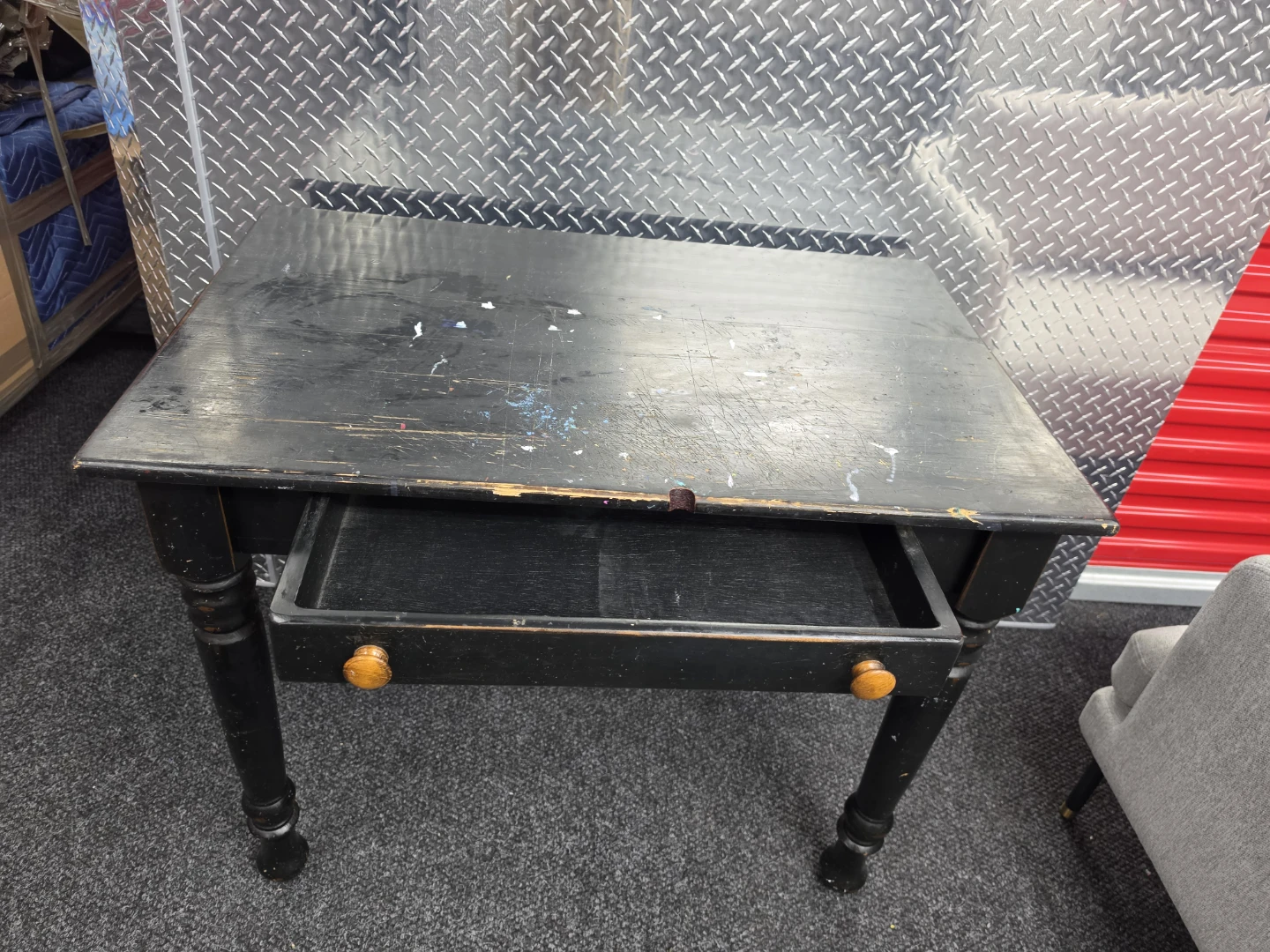 Black Vintage Writing Desk - photo 2