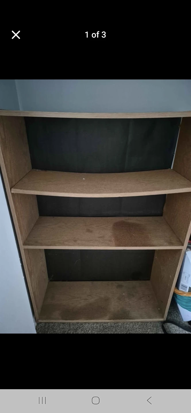 Wooden bookshelf