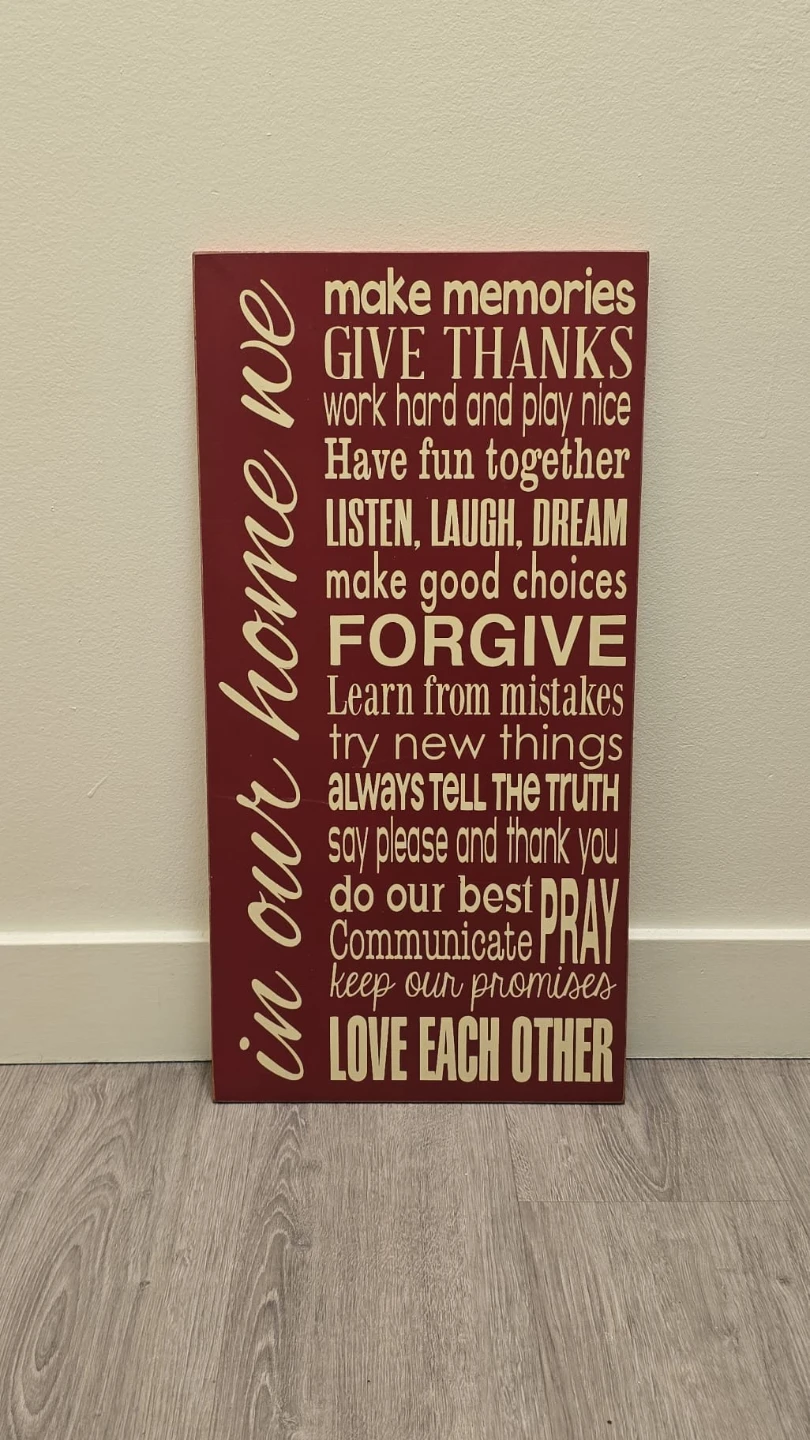 In Our Home We Live By These Rules Wall Art
