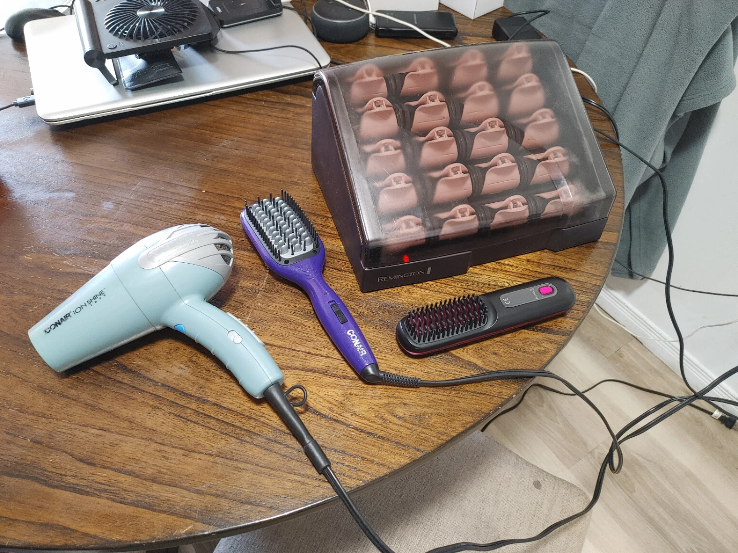 Conair Hair Dryer & Styling Brushes + Remington Curling Iron Set