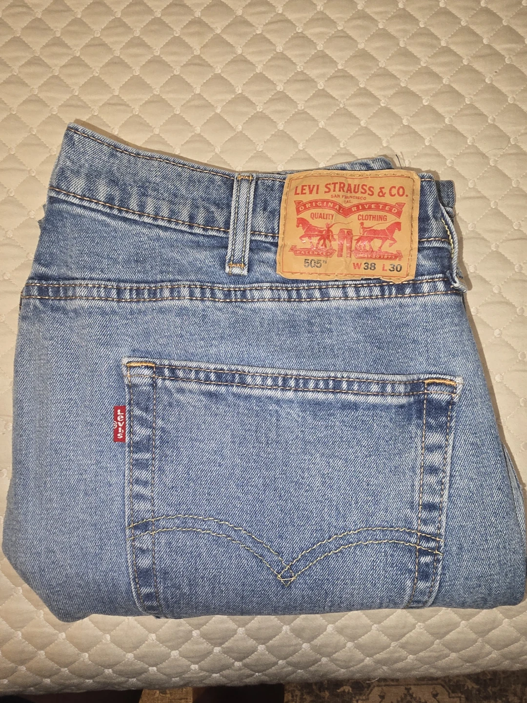 38W/30L - Levi's Light Blue Straight-Leg Men's Jeans. CLEAN - photo 4