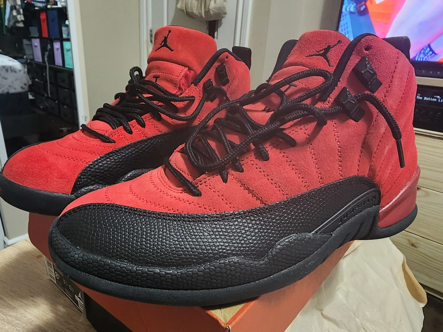 Air Jordan 12 Retro Varsity Red Black Men's Shoes - photo 2
