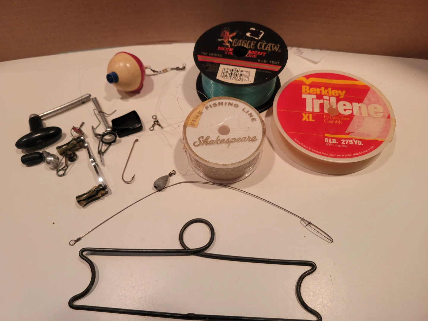 Fishing Gear Lot: Eagle Claw, Shakespeare, Berkley Trilene