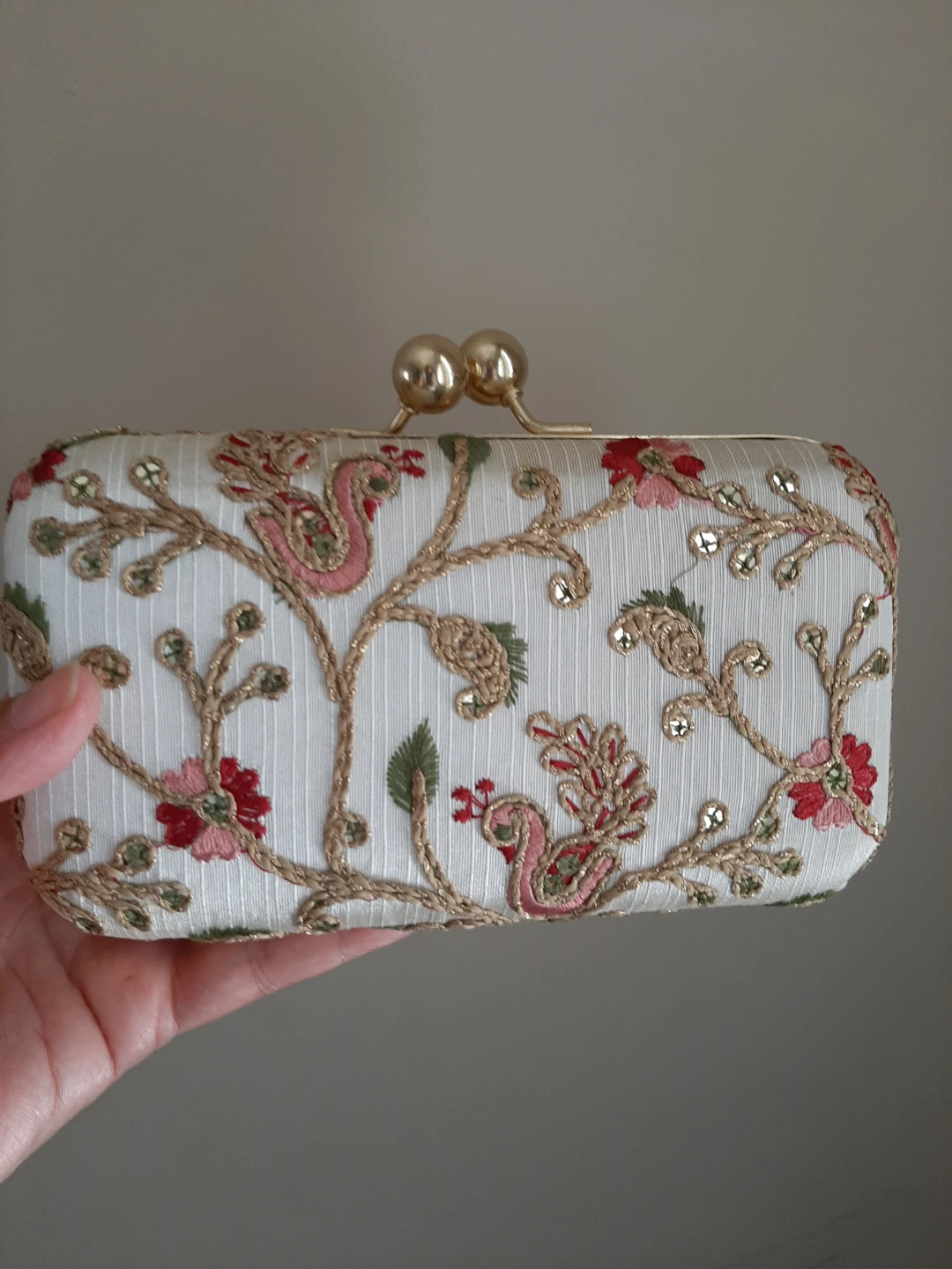Embroidered Clutch Evening Bag