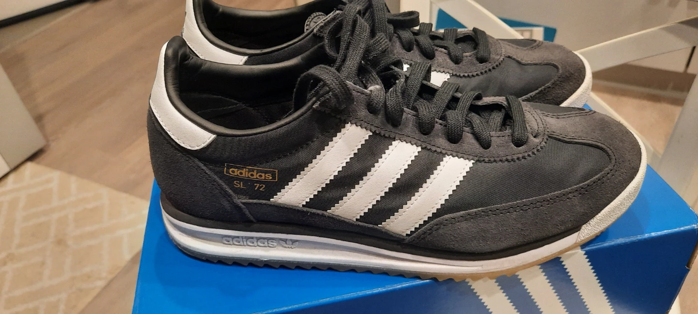 Adidas SL 72 Sneakers - Black/White - Size 7 US Men's - photo 2